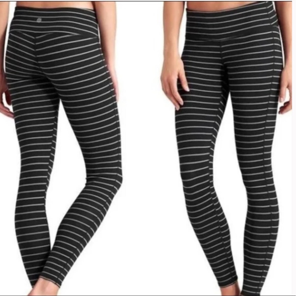 Athleta Yoga Workout Athletic Leggings Black/gray size Small